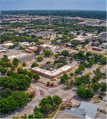 Allen Texas city aerial view