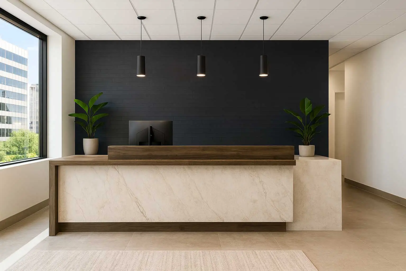 Private suite reception area