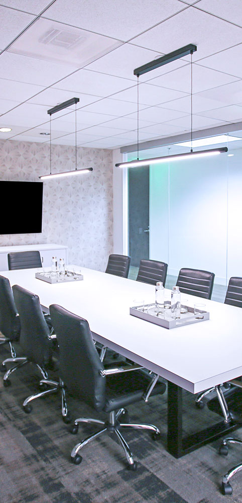 Modern conference room with sleek design
