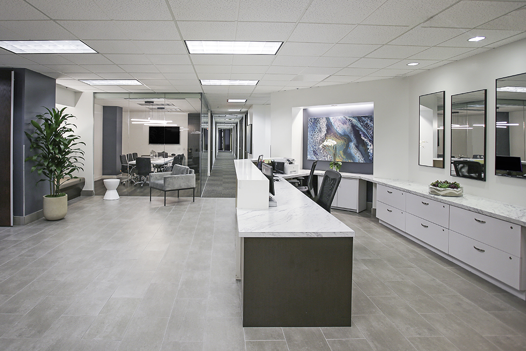 Modern office reception area design
