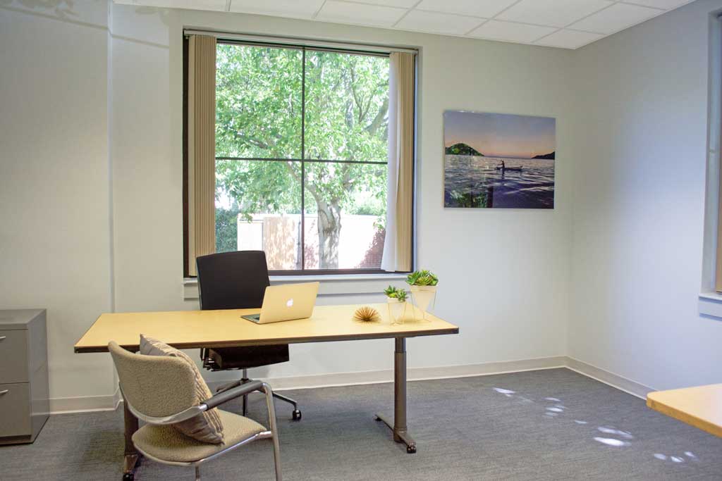 Modern office with natural light