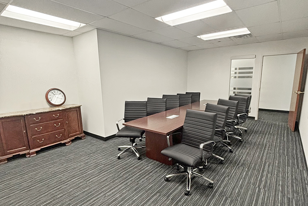 Empty conference room with chairs