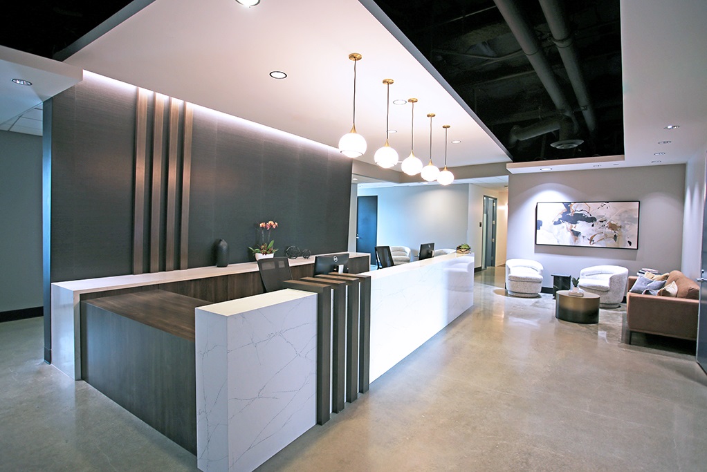 Modern reception area with elegant design
