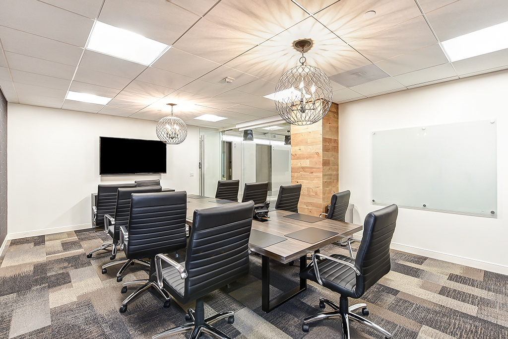 Modern conference room with stylish decor