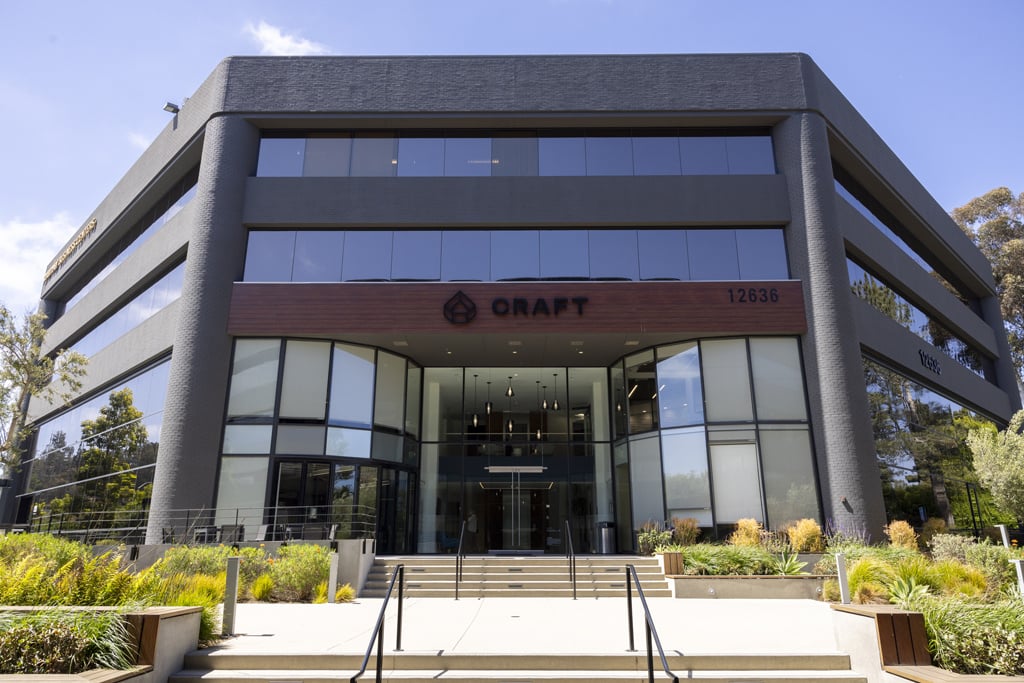 Modern office building with glass facade