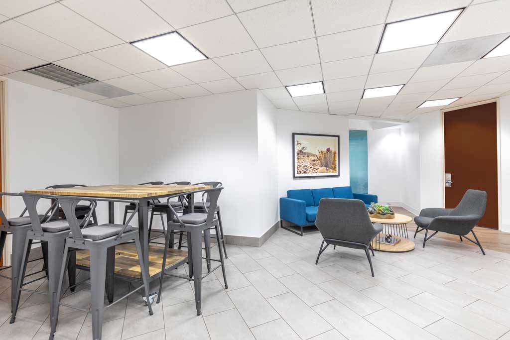 Modern lounge area with seating