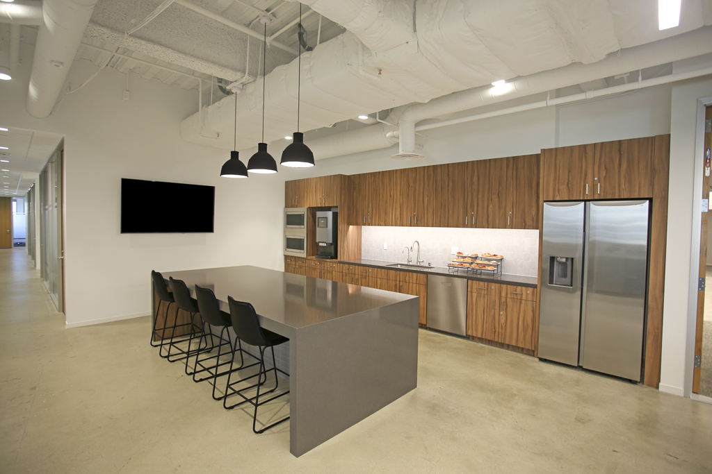 Modern kitchen with sleek design.