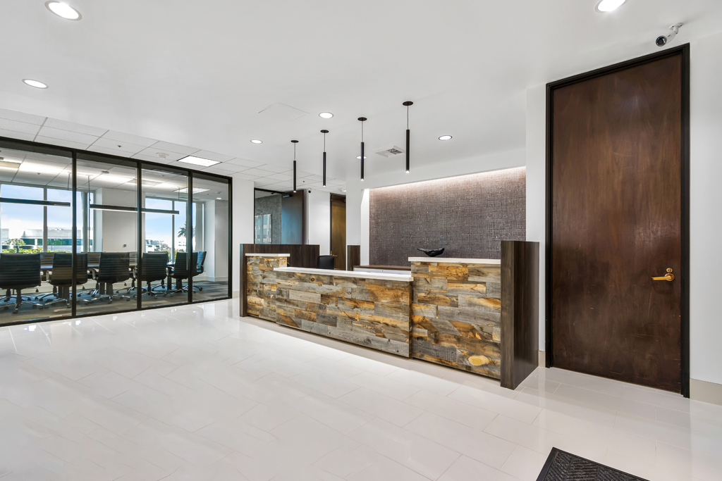 Modern office reception area design