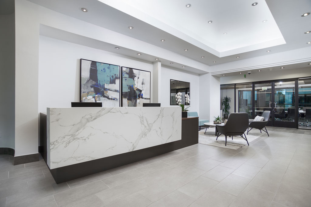 Modern reception area with elegant design