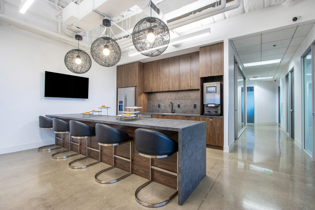 Modern kitchen with sleek design.