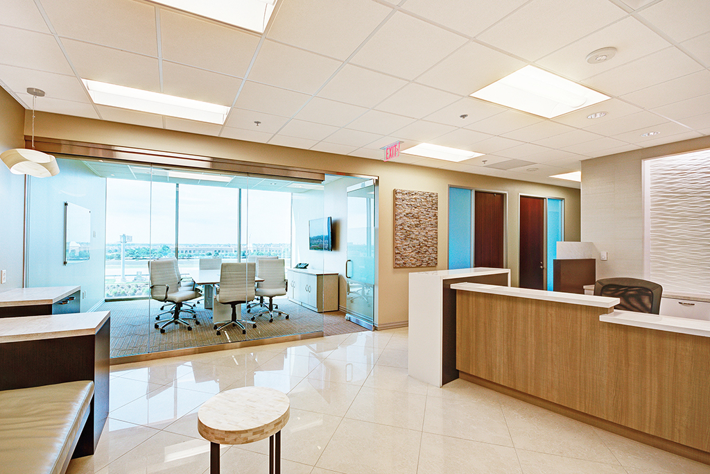 Modern office reception area design