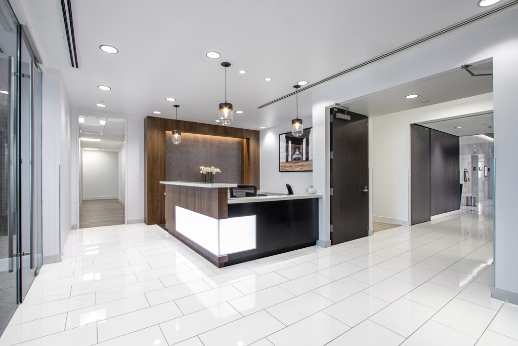 Modern reception area with elegant design