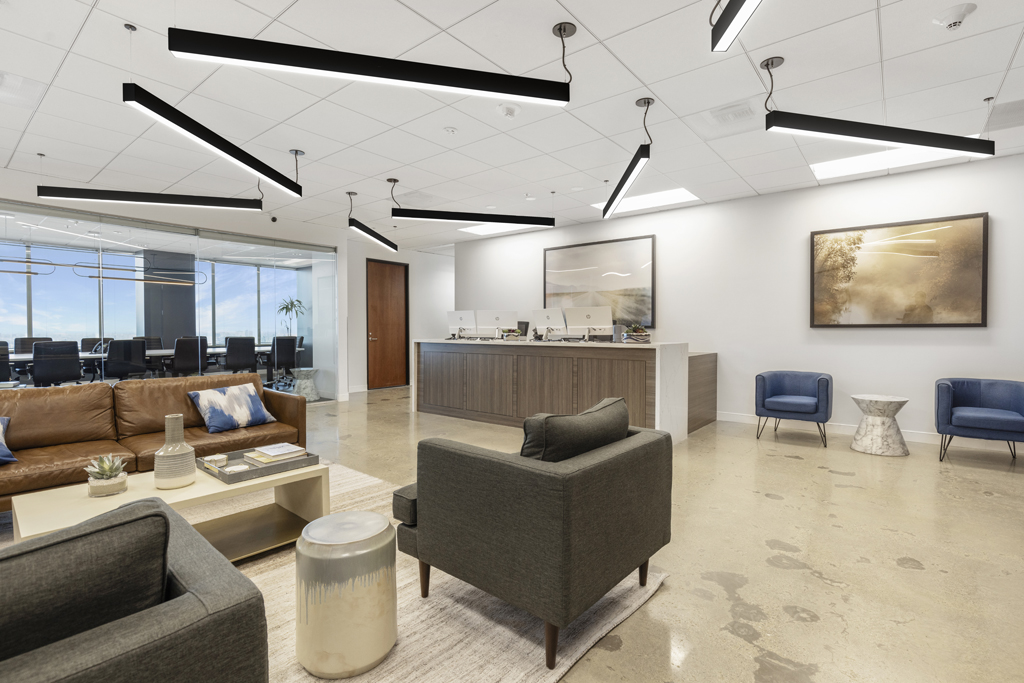 Modern office reception area design