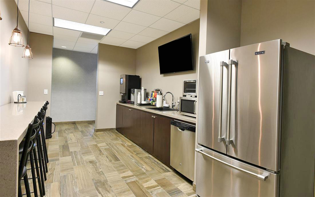 Modern kitchen with stainless appliances