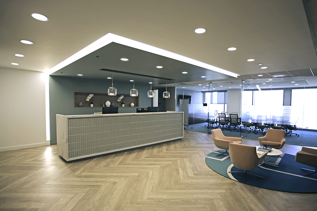 Modern office reception area design