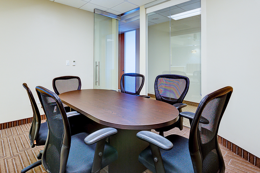 Modern conference room with chairs