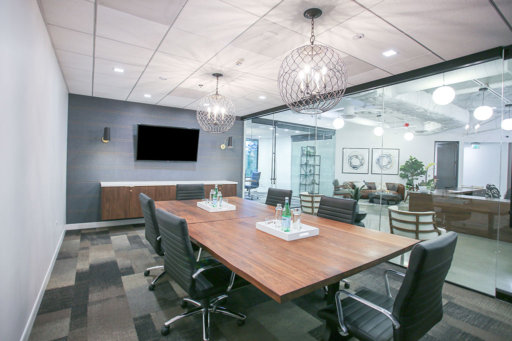 Modern conference room with stylish decor