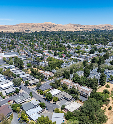 Aerial view of Concord CA